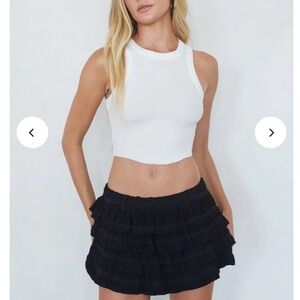 American Threads Black Ruffle skort